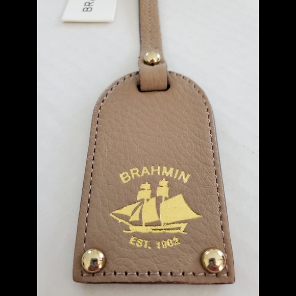 NWT Brahmin Luggage Tag in *Dune* - Picture 2 of 5